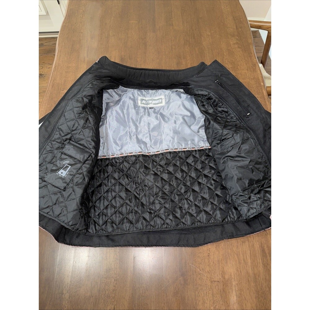 BILT Women's Motorcycle Jacket Pink Black Armored Textile Moto Riding Biker L - Picture 6 of 14